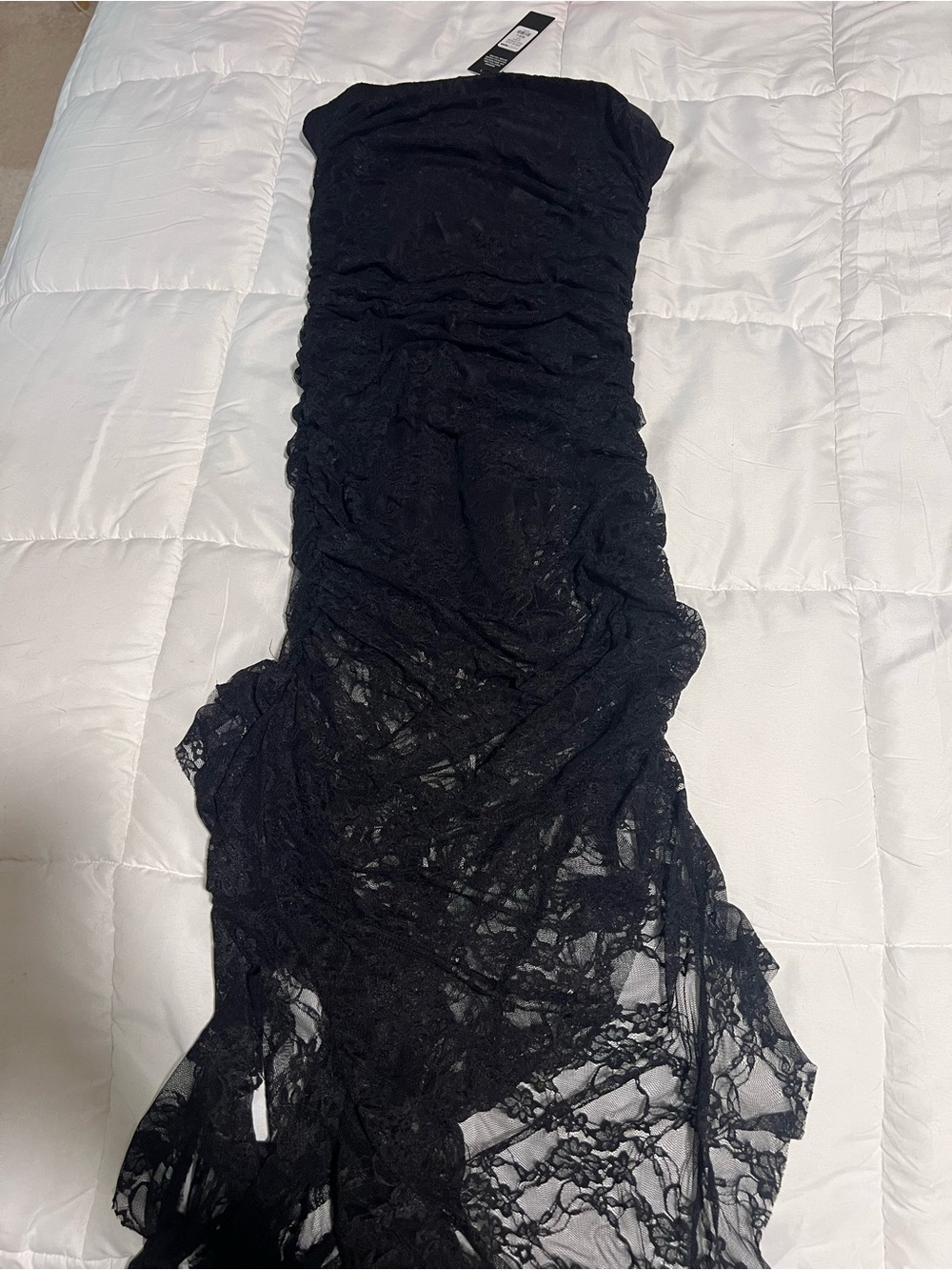 Fashion Nova Black Lace Maxi Dress